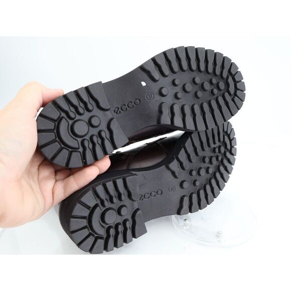 Ecco Elaina Street Combat Ankle Boot Women Size 6 / 6.5 Brown Leather Lace UP - Picture 8 of 13